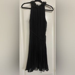 Nicole Miller New York Pleated Black Dress Size Small NWT